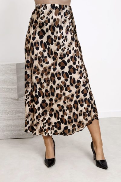 Spódnica jedwab panterka