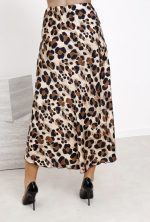 Spódnica jedwab panterka