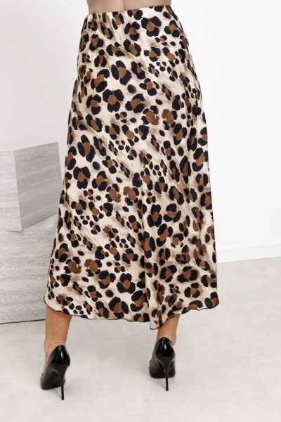 Spódnica jedwab panterka