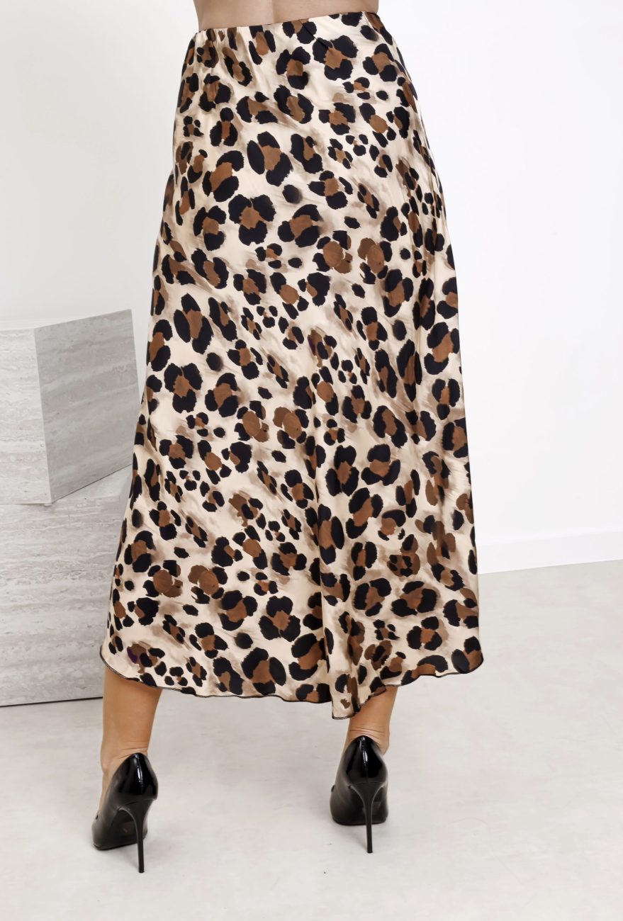 Spódnica jedwab panterka