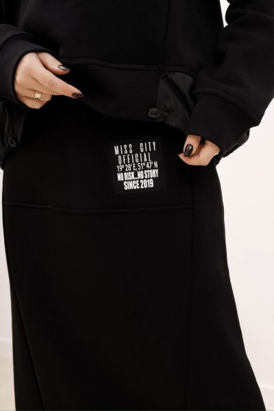 Spódnica kieszeń kangurka dół gumka