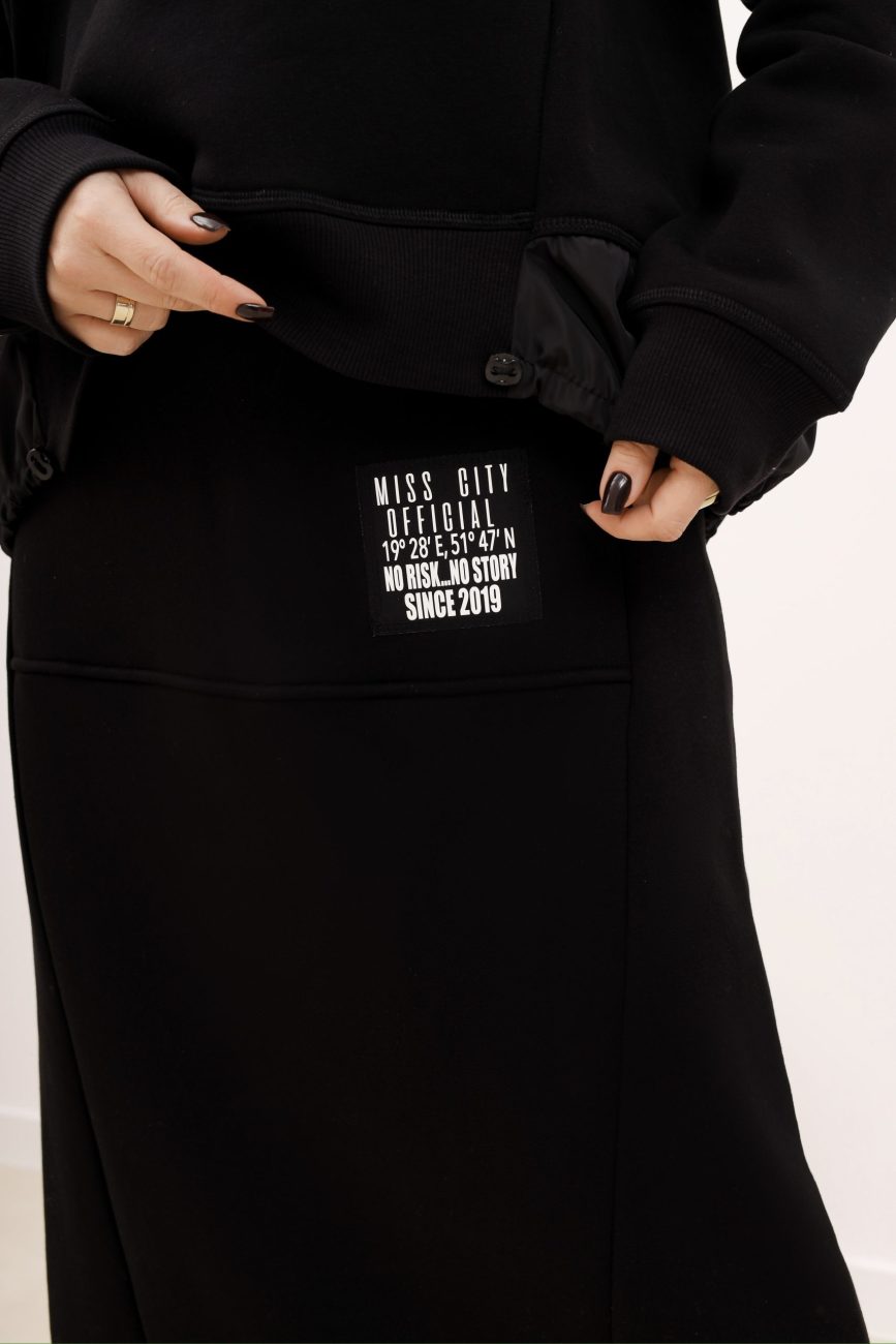 Spódnica kieszeń kangurka dół gumka