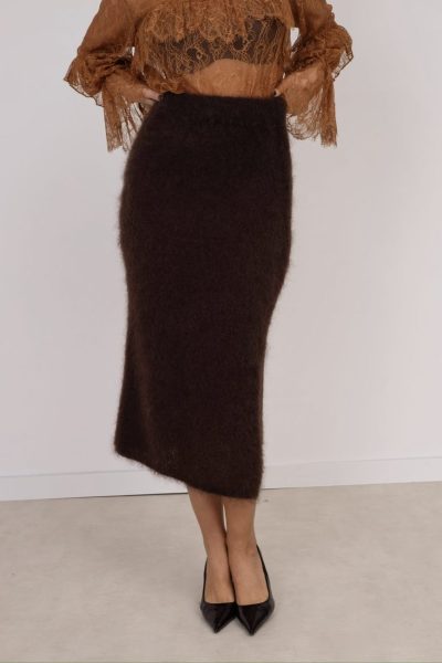 Spódnica moherowa – Czekolada, UNI
