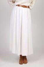 Spódnica tencel z paskiem