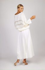 Spódnica tencel z paskiem