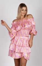 Spódniczka falbanka drobne kwiatki