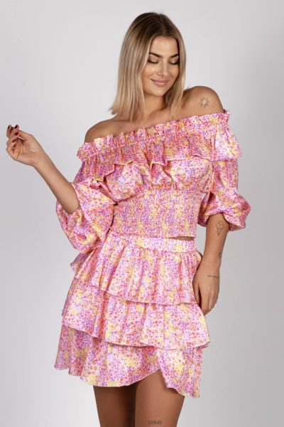 Spódniczka falbanka drobne kwiatki