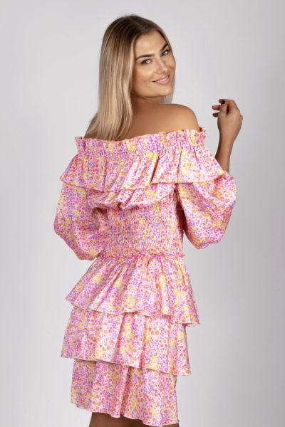 Spódniczka falbanka drobne kwiatki