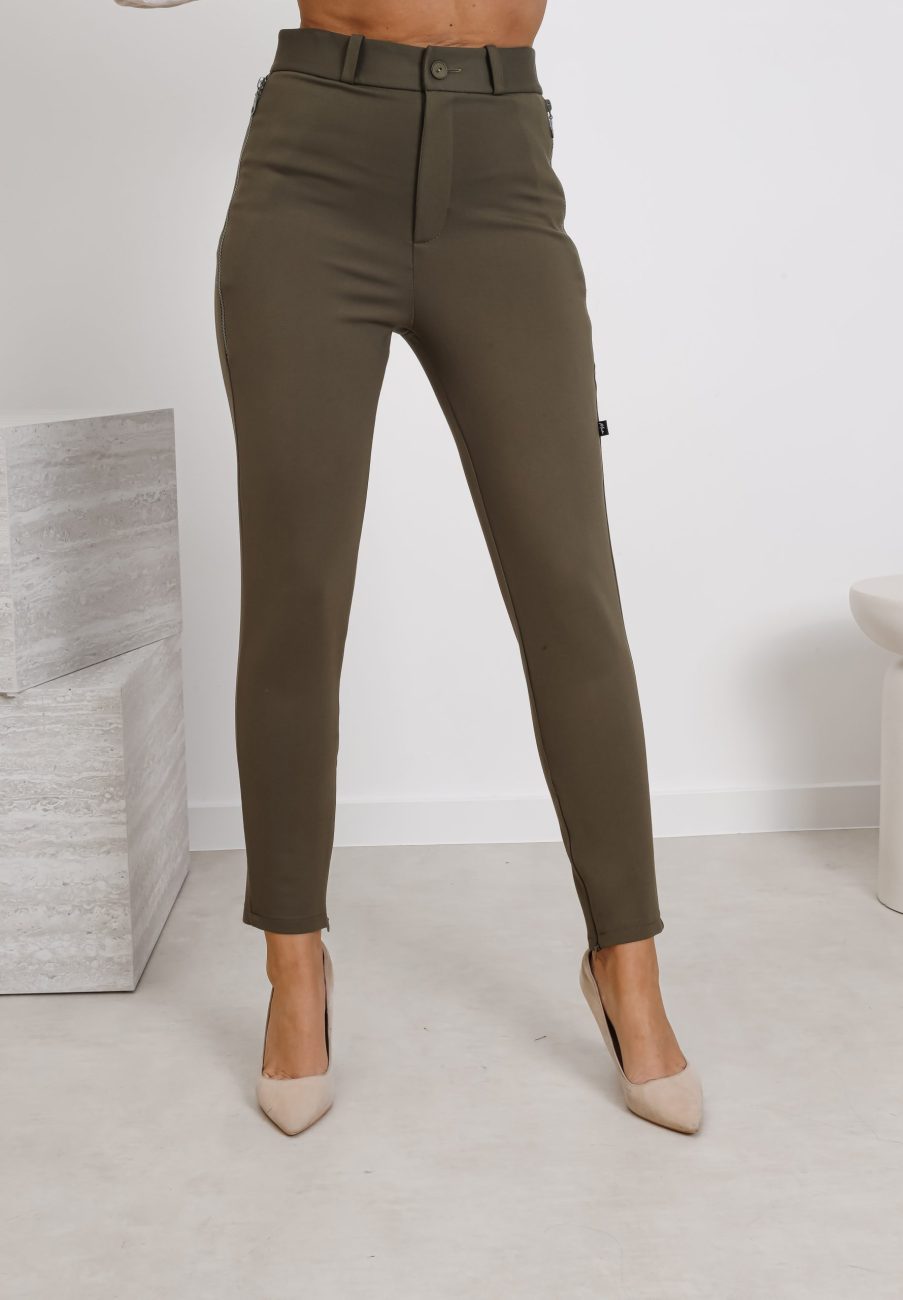 Spodnie boki zamki MCO – Oliwka, XS/S