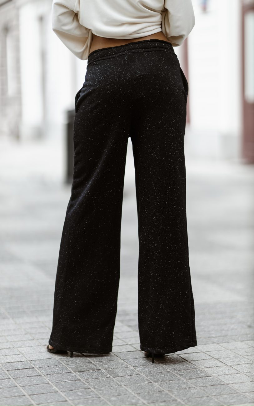 Spodnie brokat – UNI, Czarny