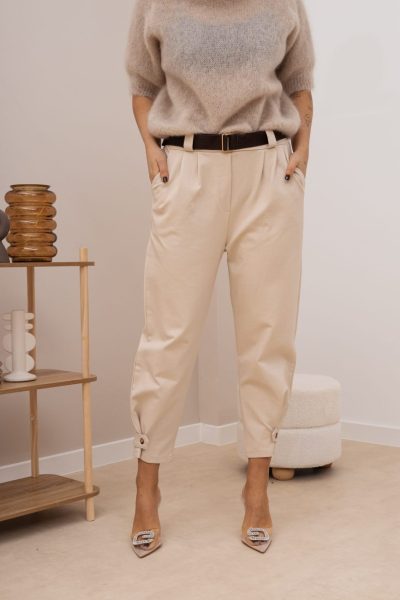 Spodnie dół guziczek punto – Beż, UNI