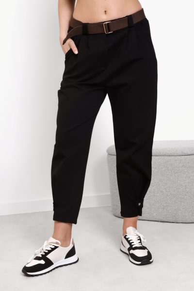 Spodnie dół guziczek punto – Czarny, UNI