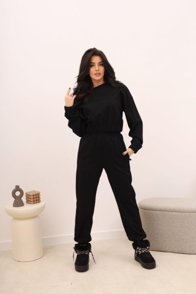 Spodnie dresowe dół gumka – Czarny, S/M