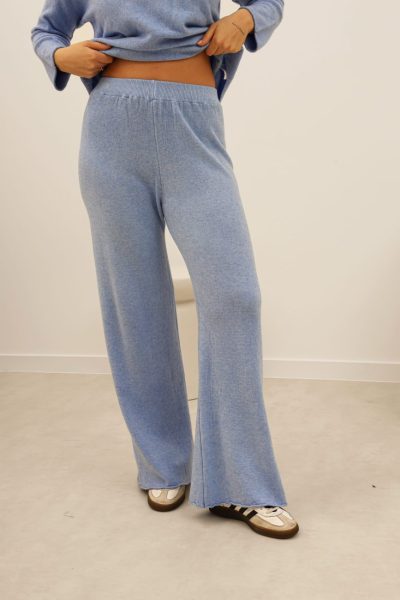 Spodnie dzianina bez kieszeni – Jasny niebieski, UNI