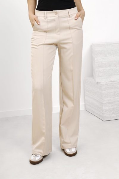 Spodnie eleganckie kant – Beż, S/M