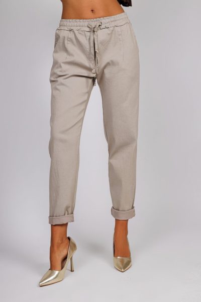 Spodnie gładkie wiązane – UNI, Fango