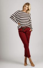 Spodnie gładkie z paskiem