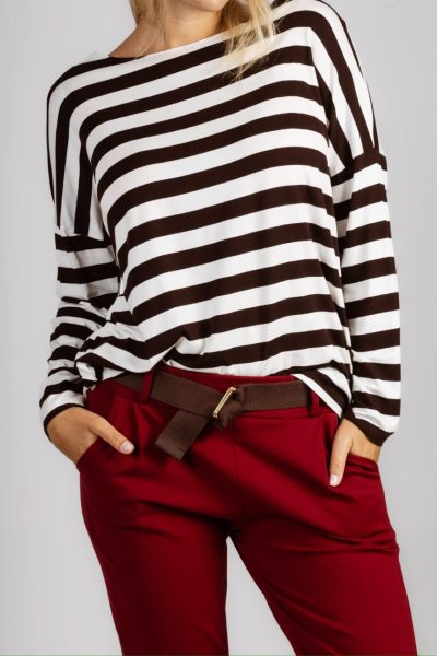 Spodnie gładkie z paskiem