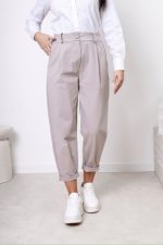 Spodnie guzik perła – Beż, UNI