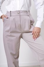 Spodnie guzik perła – Beż, UNI