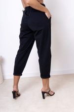 Spodnie guzik perła – Czarny, UNI