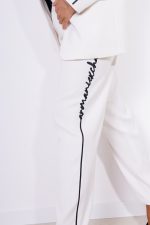 Spodnie haft Armani – Ecru, 4