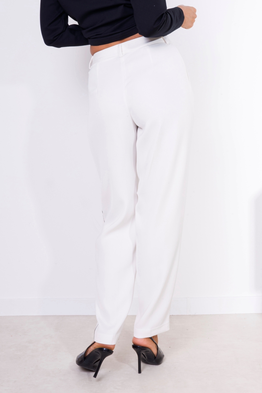 Spodnie haft Armani – Ecru, 4