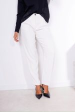 Spodnie haft Armani – Ecru, 4