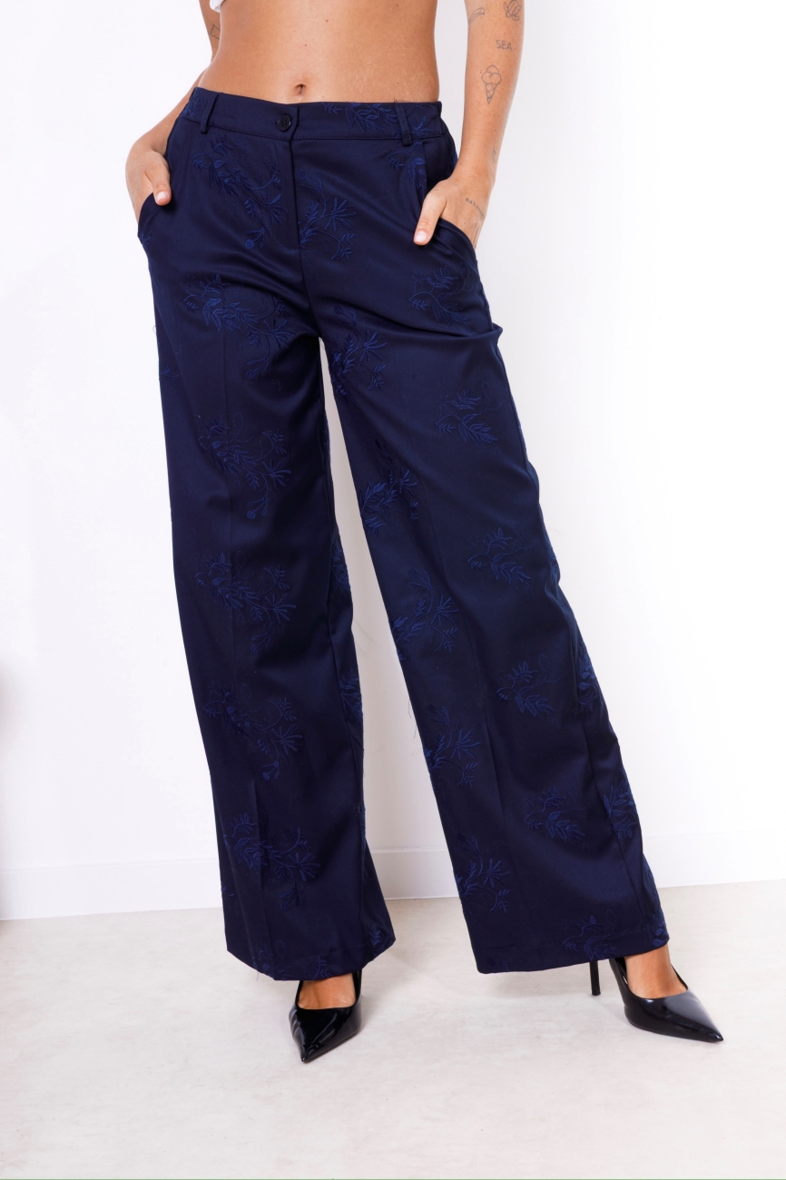 Spodnie haft RISSKIO – Granat, S