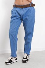 Spodnie jeans czekoladowy pasek