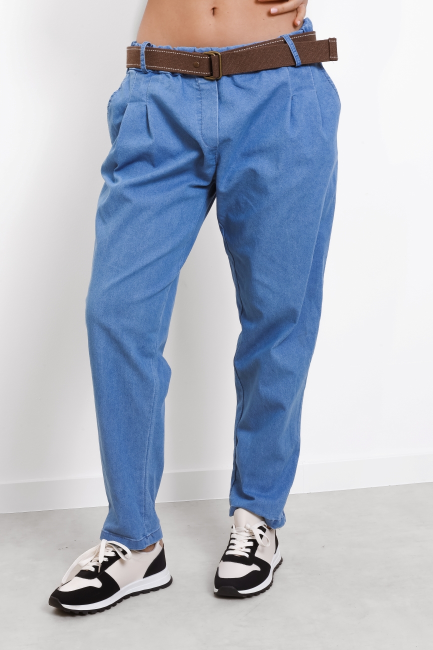 Spodnie jeans czekoladowy pasek