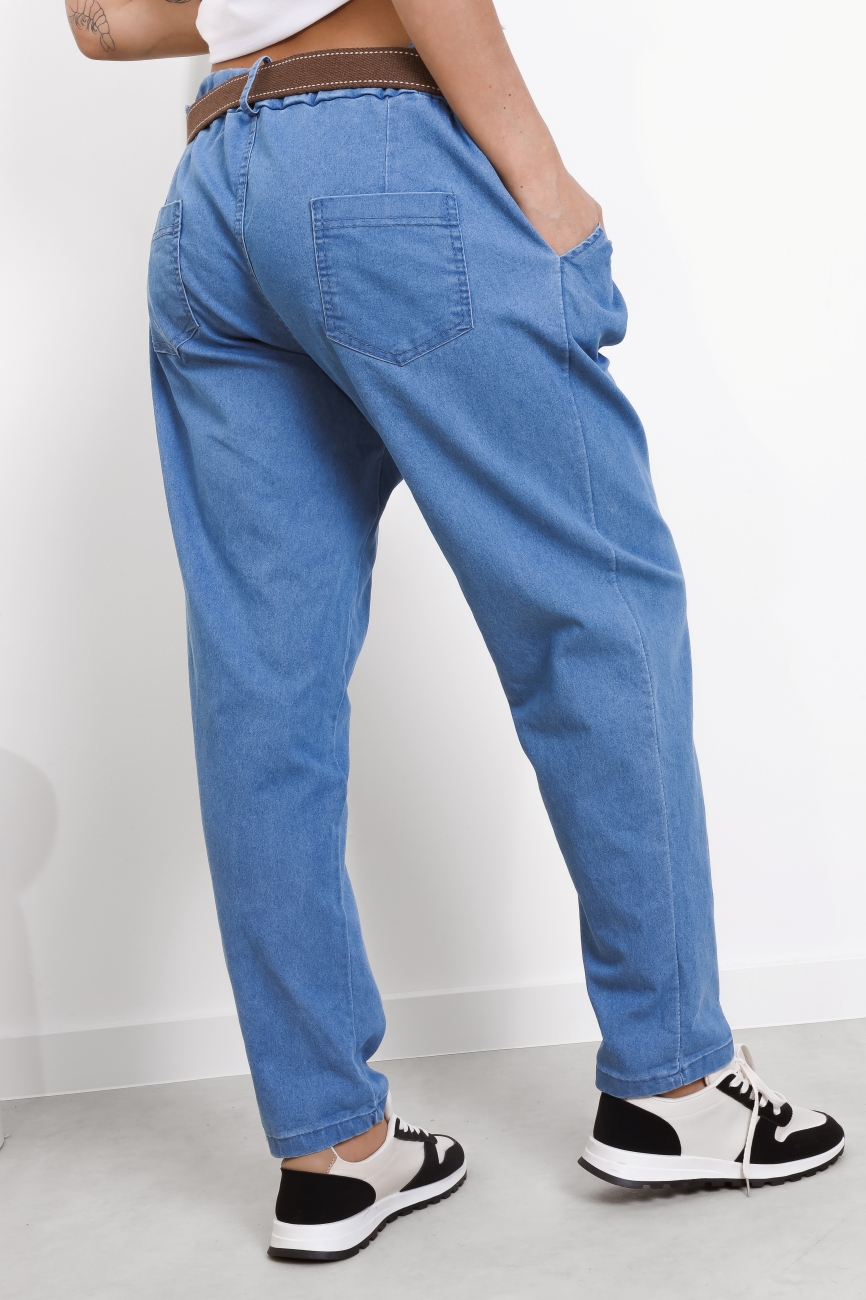 Spodnie jeans czekoladowy pasek