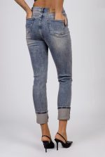 Spodnie jeans dół perełki