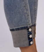 Spodnie jeans dół perełki