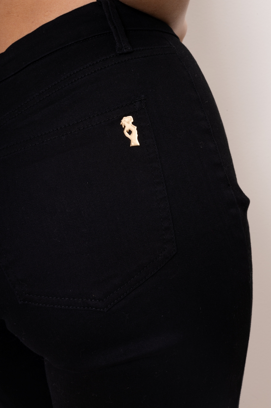 Spodnie jeans szeroka nogawka 3/4