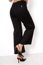 Spodnie jeans szeroka nogawka 3/4