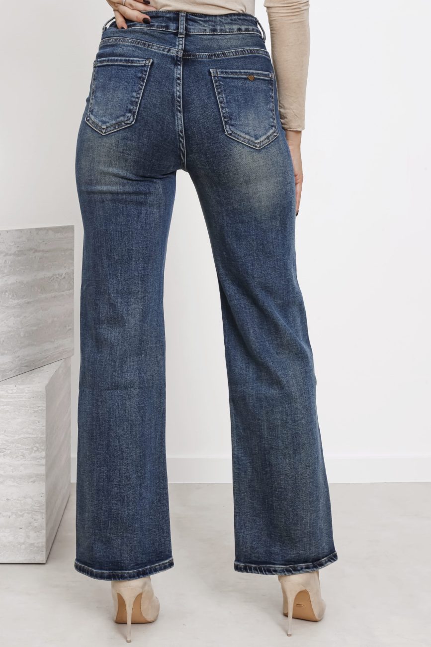 Spodnie jeans szeroka nogawka