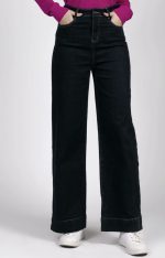 Spodnie jeans szeroka podwijana nogawka M’Sara