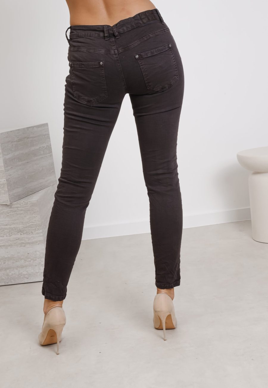 Spodnie jeasn skos guziki