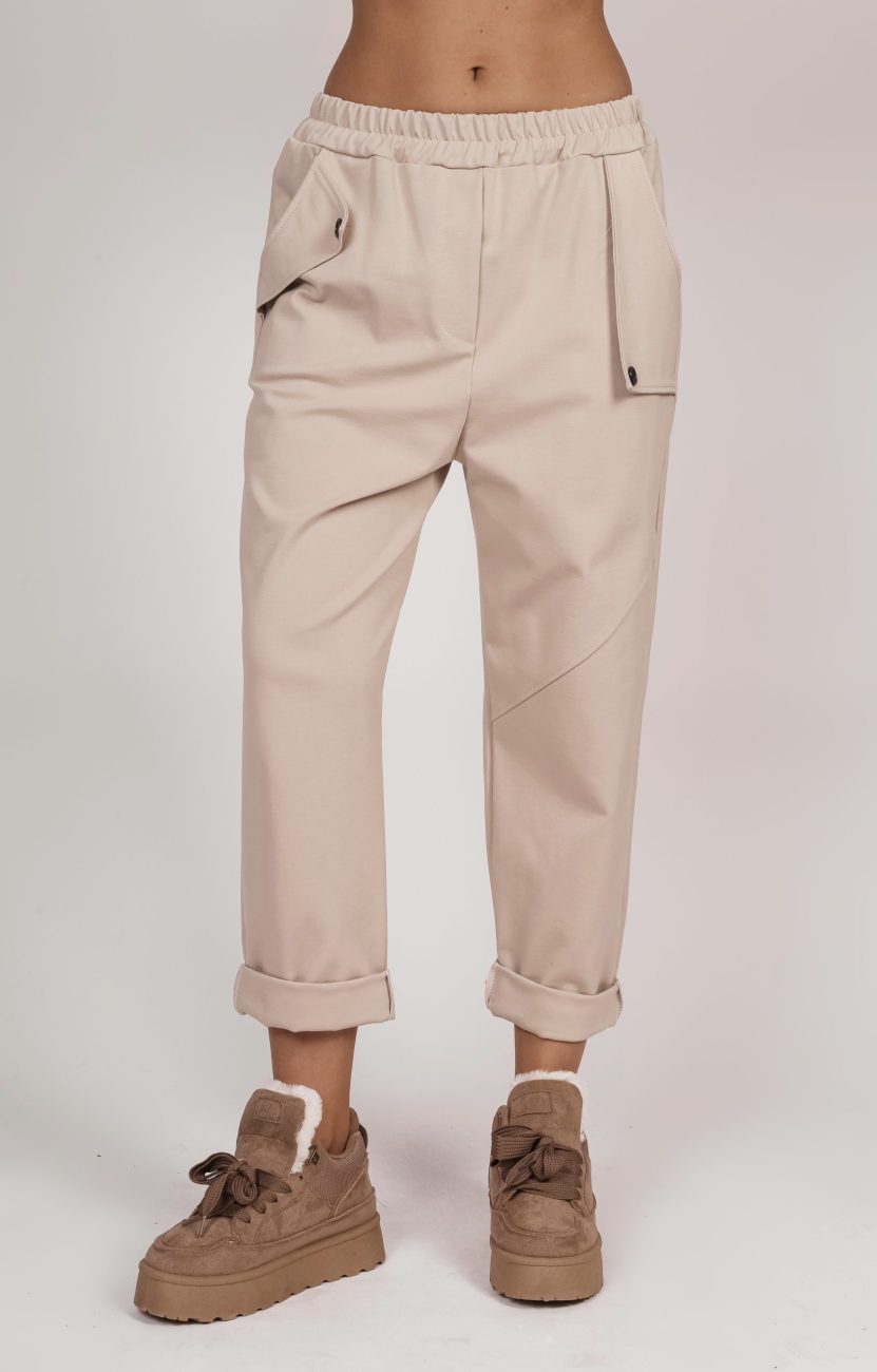 Spodnie kieszenie klapki guziki