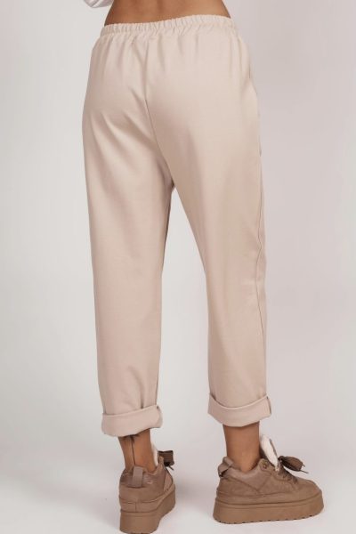 Spodnie kieszenie klapki guziki