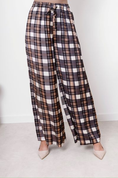 Spodnie krata – Grafit, UNI