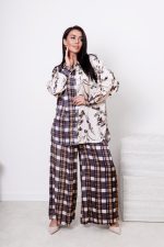 Spodnie krata – Grafit, UNI