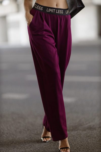 Spodnie limit less – UNI, Wino