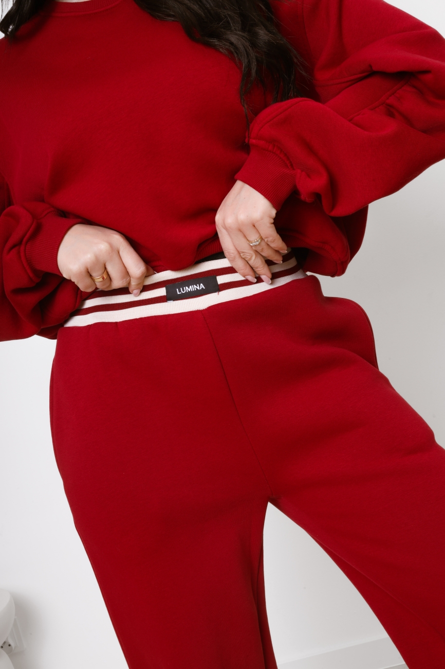 Spodnie na meszku pas ściągacz