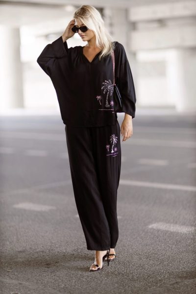 Spodnie palemki – UNI, Czarny