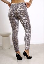 Spodnie panterka zamek guziki