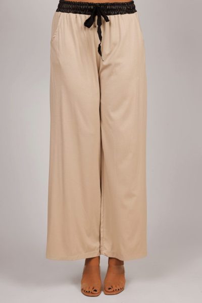 Spodnie pas guma eco – Beż, UNI