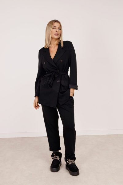 Spodnie pianka zwężana – Czarny, L