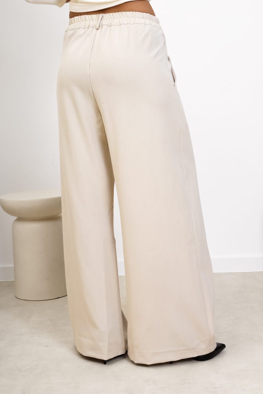 Spodnie szerokie zakładka